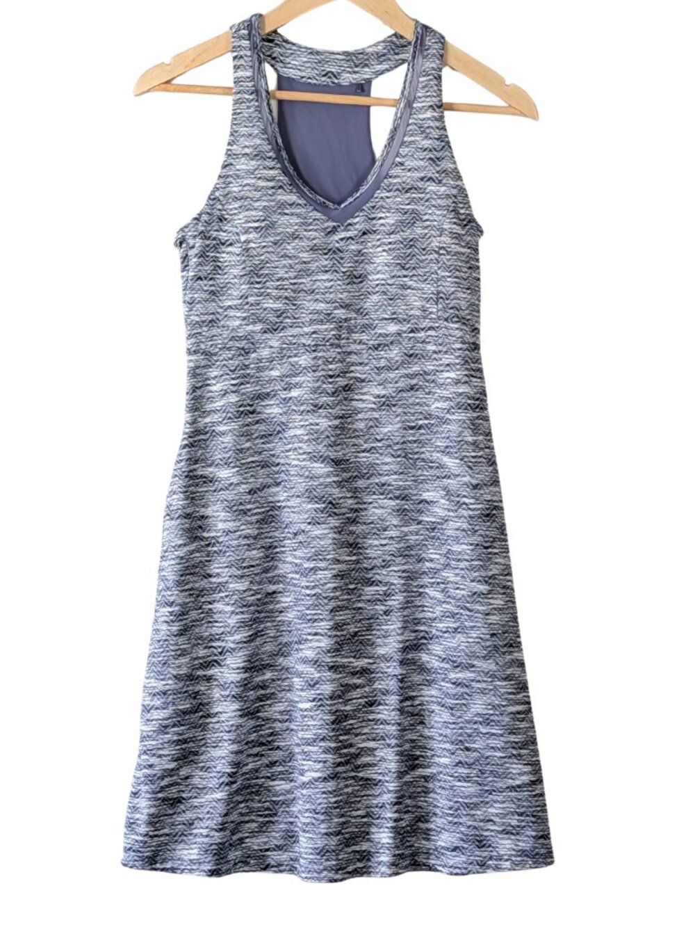 MPG Athletic Dress Womens Small Blue Space Dye Mesh Accent Activewear